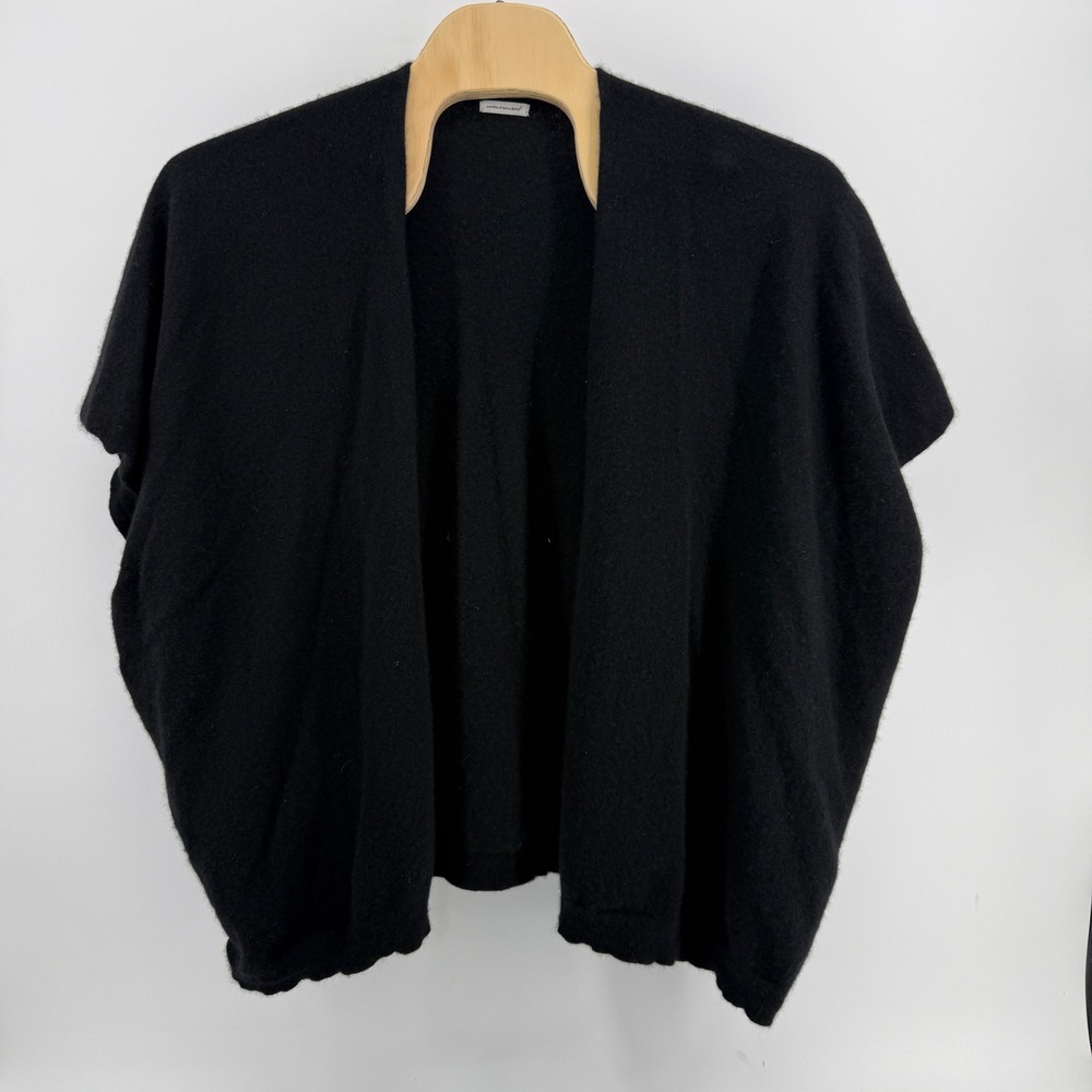 Unsubscribed 100% Cashmere Oversized Open Front Shrug Black OS